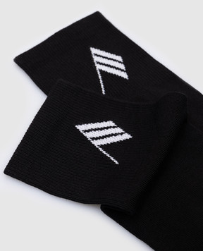 The Attico Black socks with a logo pattern 250WCAK00022CCC102AA