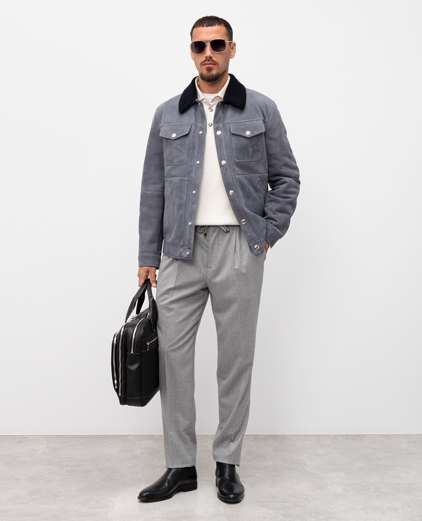 

Gray wool pants Brunello Cucinelli, Grey