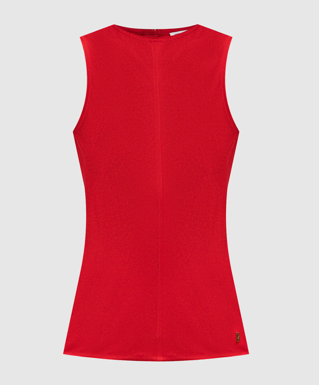 Ami Paris - Red top with emblem FTP066AC0014 - shop with Finland