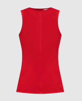 Ami Paris Red top with emblem FTP066AC0014