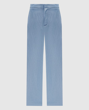 Gauchere Blue pants with a reaper effect M12403010600
