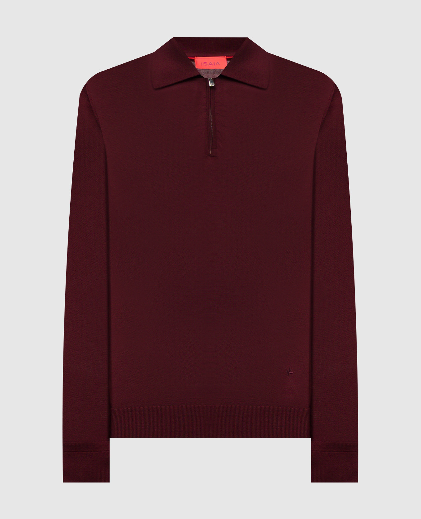 

Burgundy wool polo shirt ISAIA