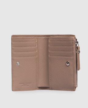 Gianni Chiarini Beige leather wallet with logo print PF6003GRN