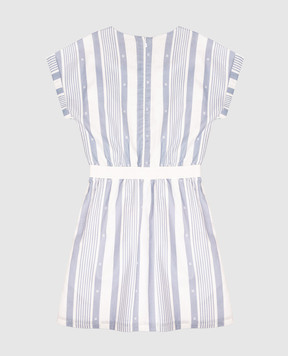 Givenchy Children's white striped linen dress H3078612+