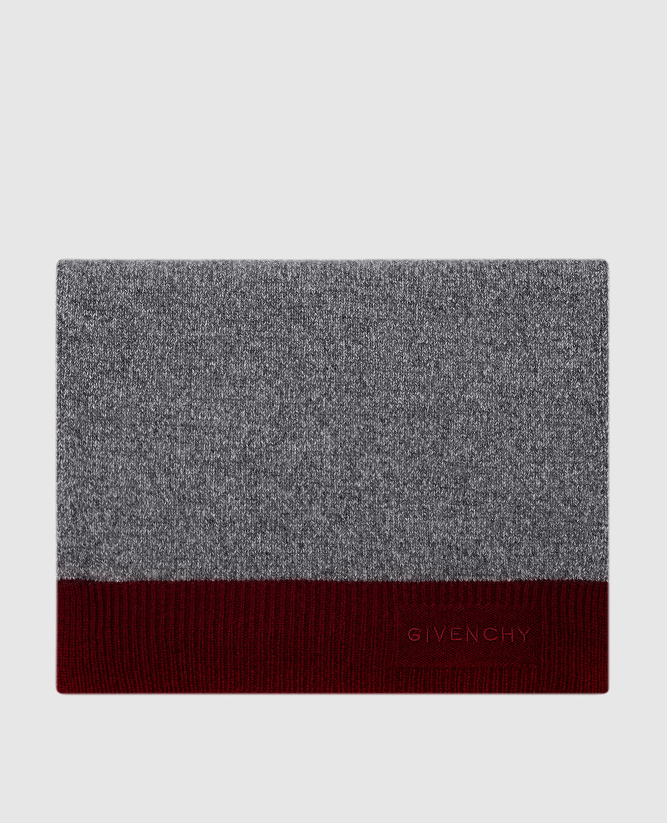 

Grey cashmere scarf with logo embroidery Givenchy