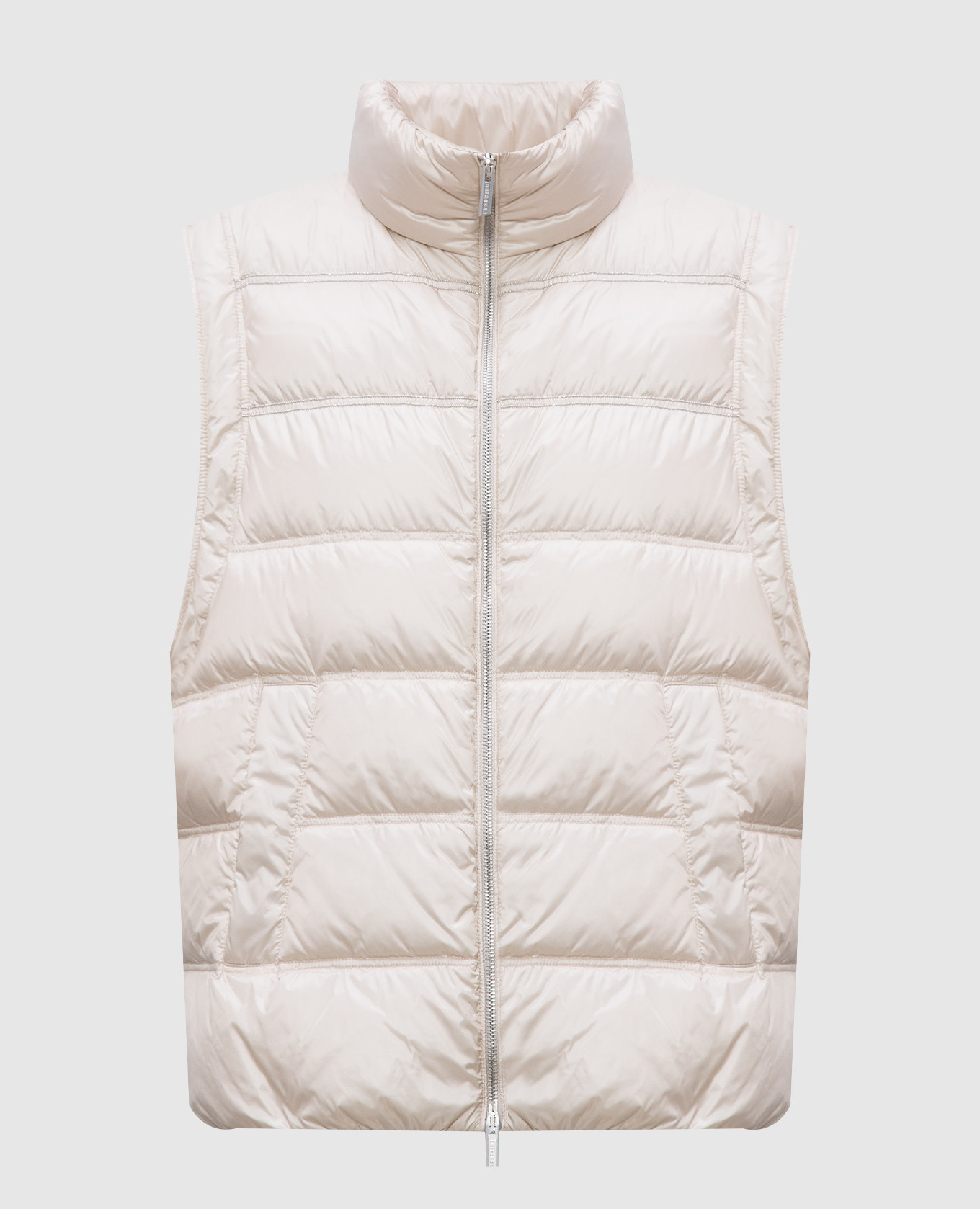 

Beige down vest with monil chain Peserico