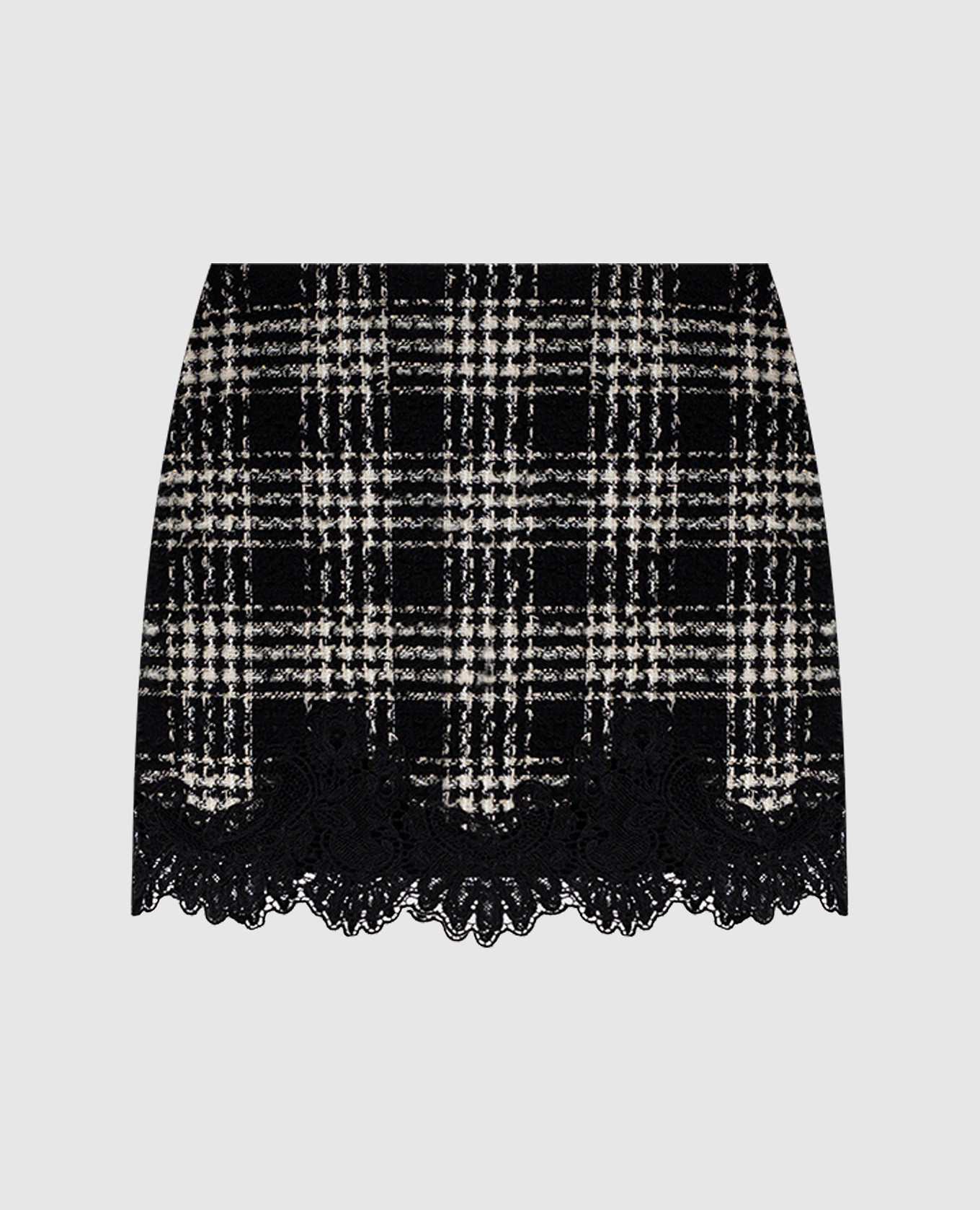 

Black tweed check mini skirt Twinset