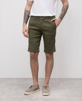 Kiton Green linen shorts UFBLACK0603F