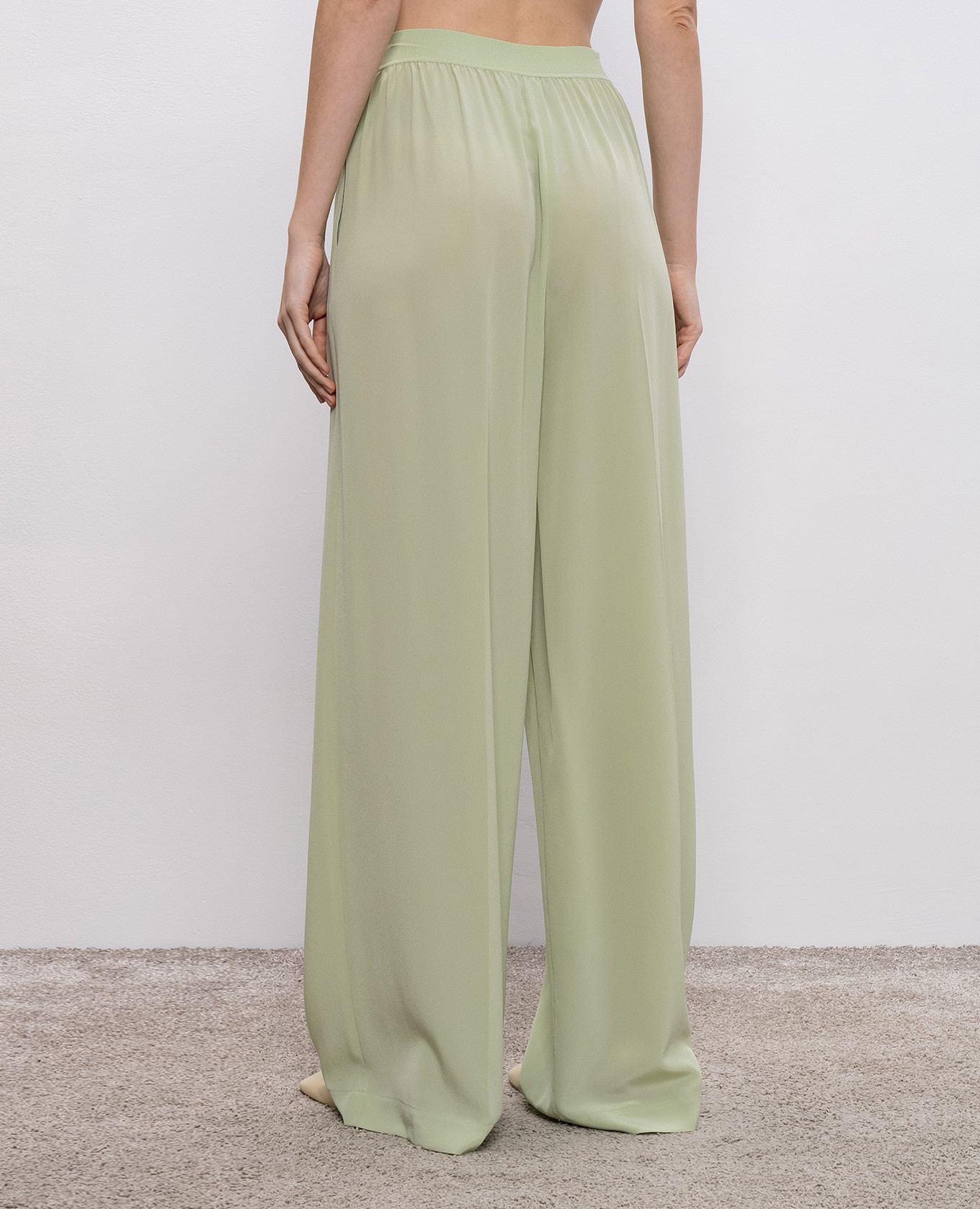 

Green Hulin silk palazzos JOSEPH