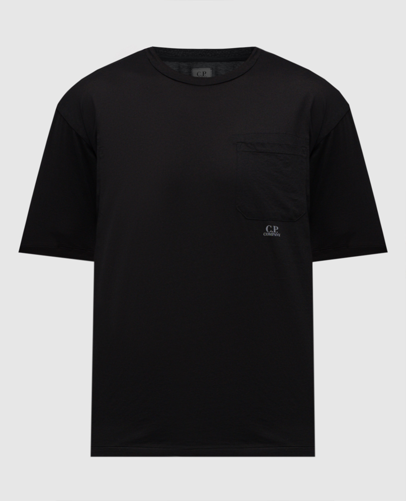 Black t-shirt with logo print C.P. Company