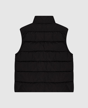 C.P. Company Children's black vest with logo embroidery CUS01AL3C001014