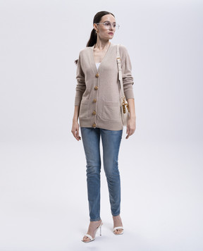 Balmain Beige wool and cashmere cardigan FF1KL255KI87