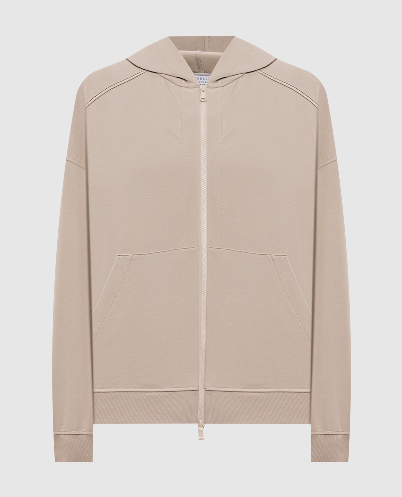 Beige sports jacket with monil chain Brunello Cucinelli