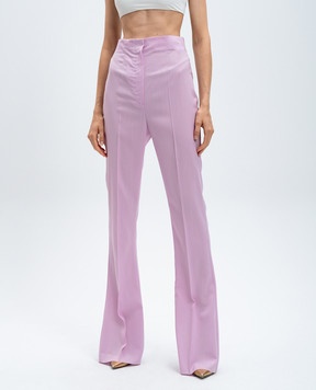 Max Mara Sportmax Pink NIGERIA flared pants made of wool NIGERIA