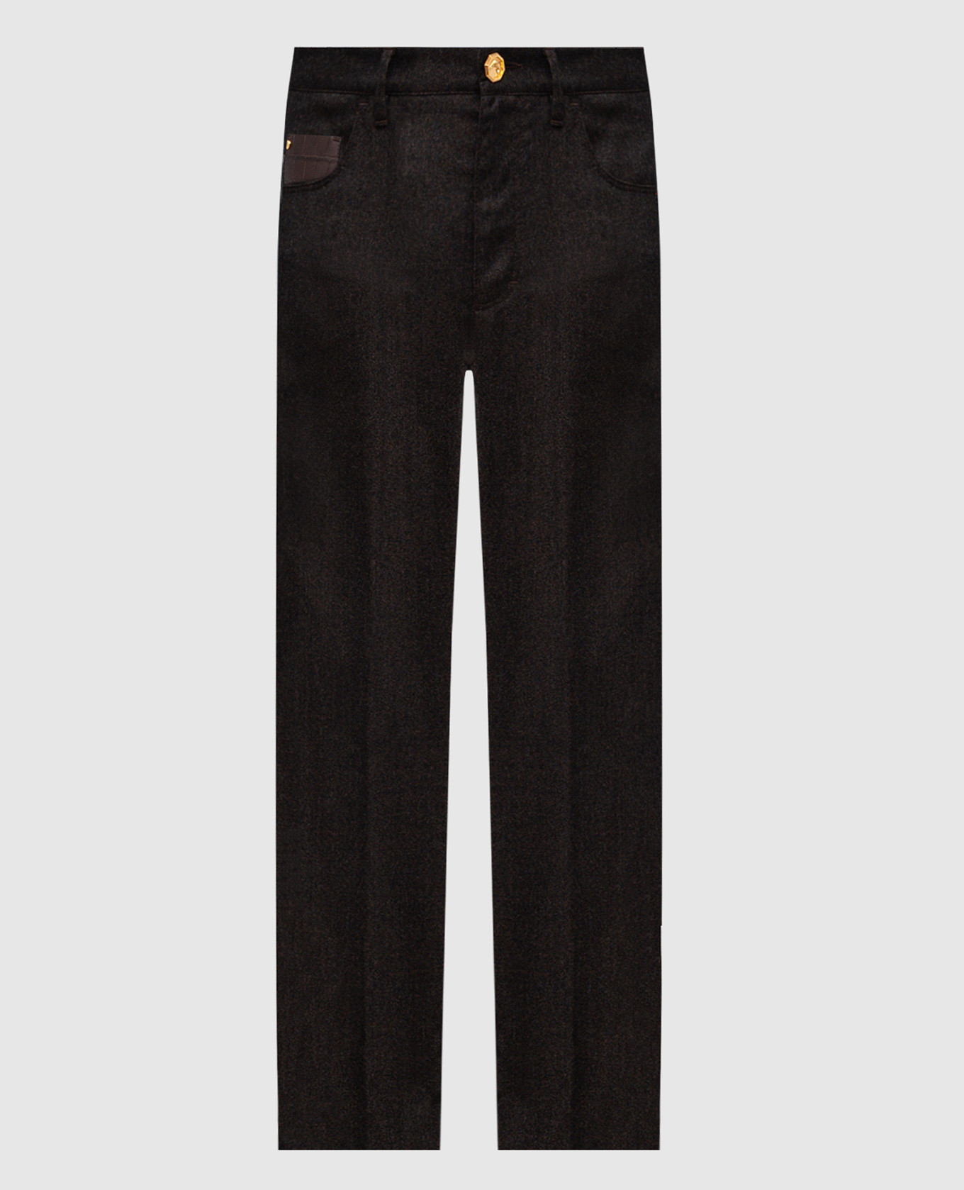 Brown wool pants Stefano Ricci