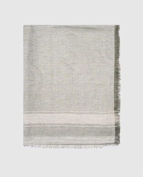 Peserico Green stole with linen and silk S31501C0CC435
