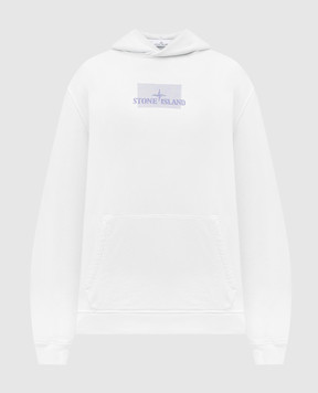 Stone Island Grey hoodie with logo print K1S156100660S0094