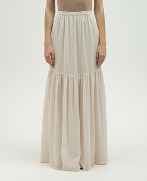 Max Mara Beige linen maxi skirt CAFILA