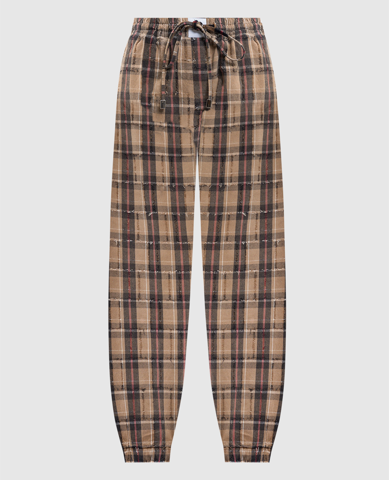 

Beige checked joggers The Attico