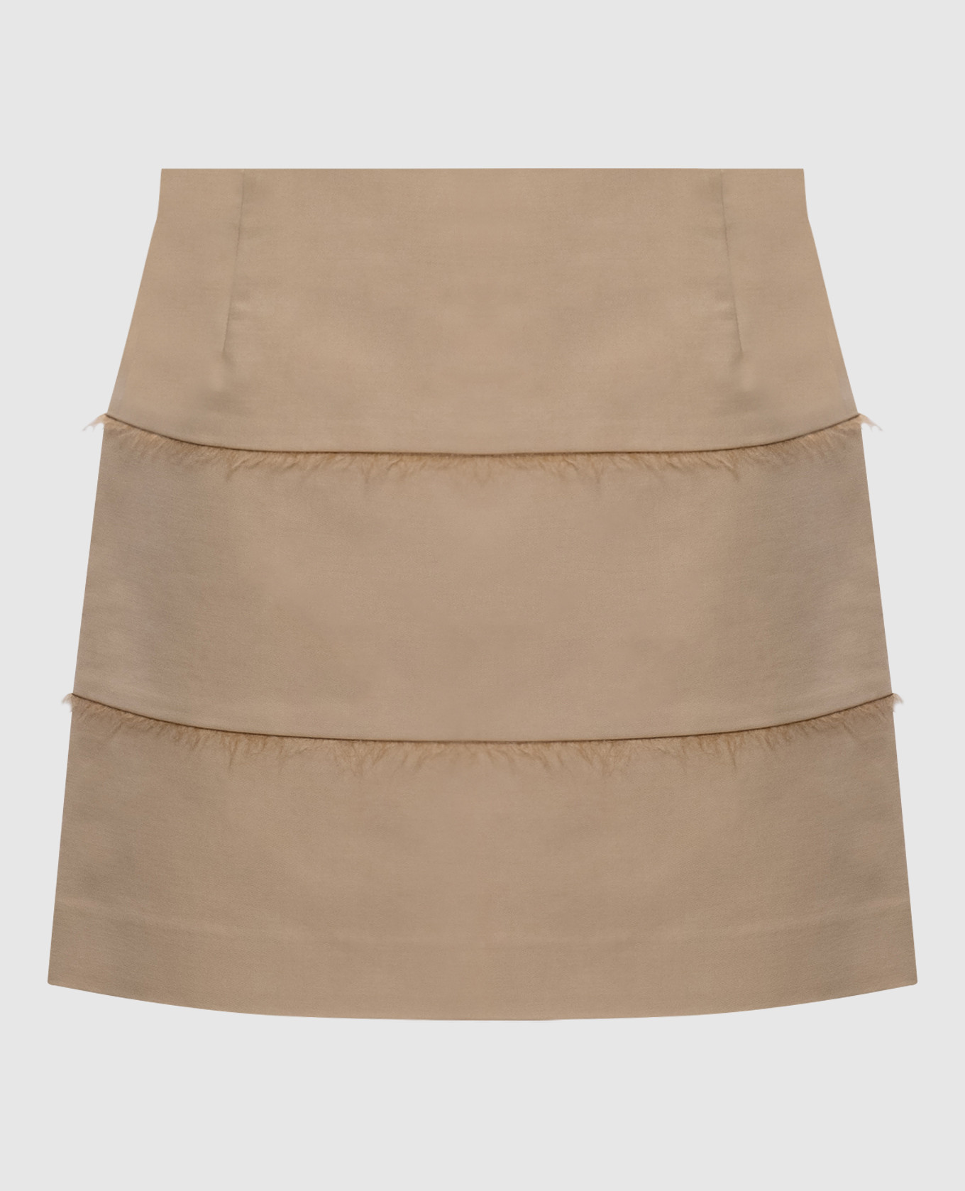 

Beige mini skirt with fringe Brunello Cucinelli
