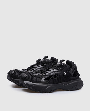 Versace Black combination sneakers Mercury M_VS_01 with figured cutouts 10167111A11861