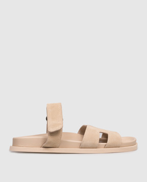 Babe Pay Pls Beige suede flip-flops 276001ZA