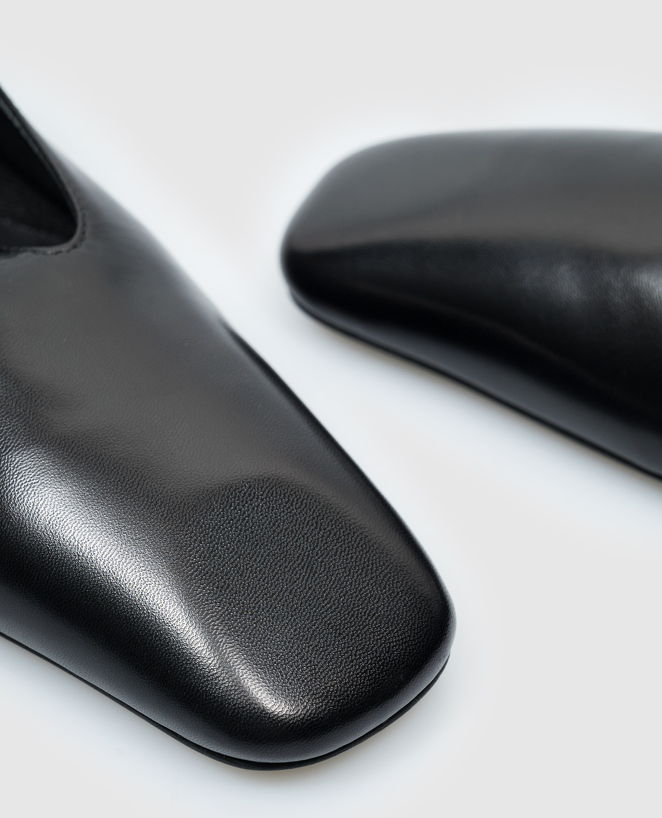 Black leather ballet flats with crystals Jil Sander 5