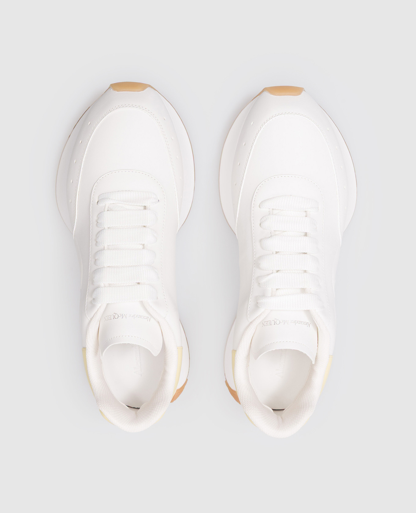 White leather sneakers with logo Alexander McQueen 4