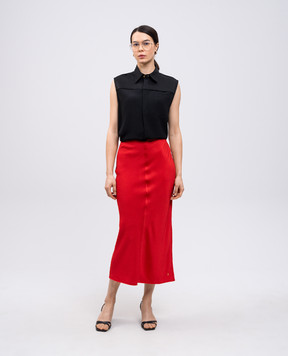 Ami Paris Black blouse with logo FSH220AC0014