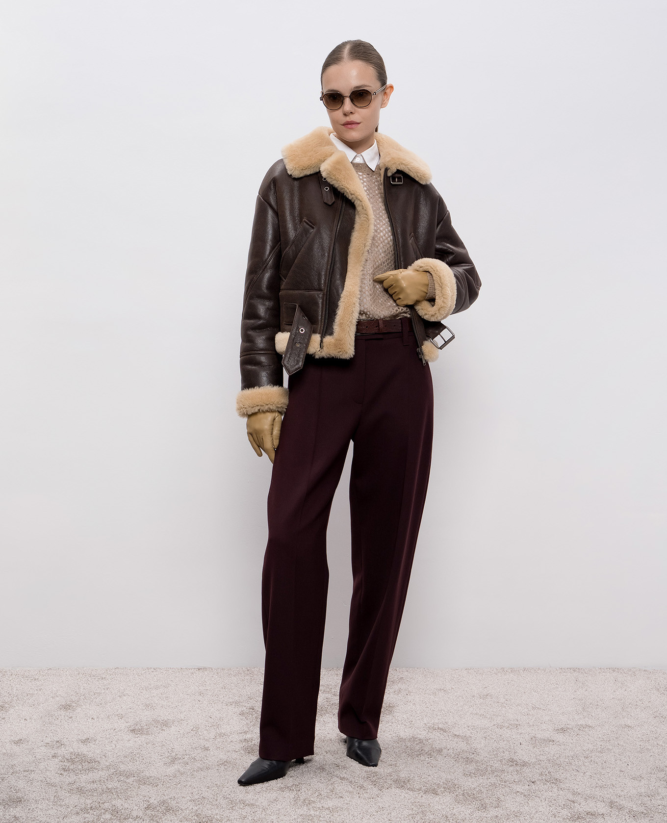 Beige openwork sweater with wool and sequins Brunello Cucinelli 2