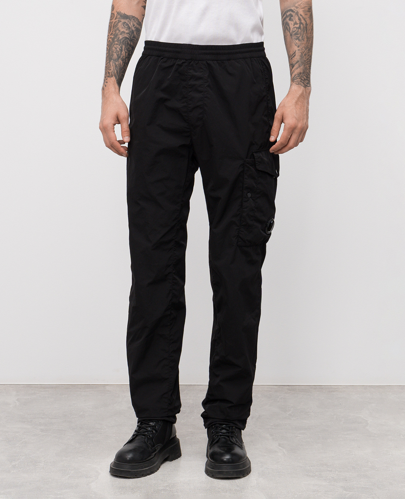 

Black cargo pants with patch C.P. Company