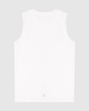 Givenchy Children's white ribbed top with logo H3072412