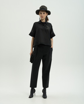 Brunello Cucinelli Black pants with wool MPW07P8308