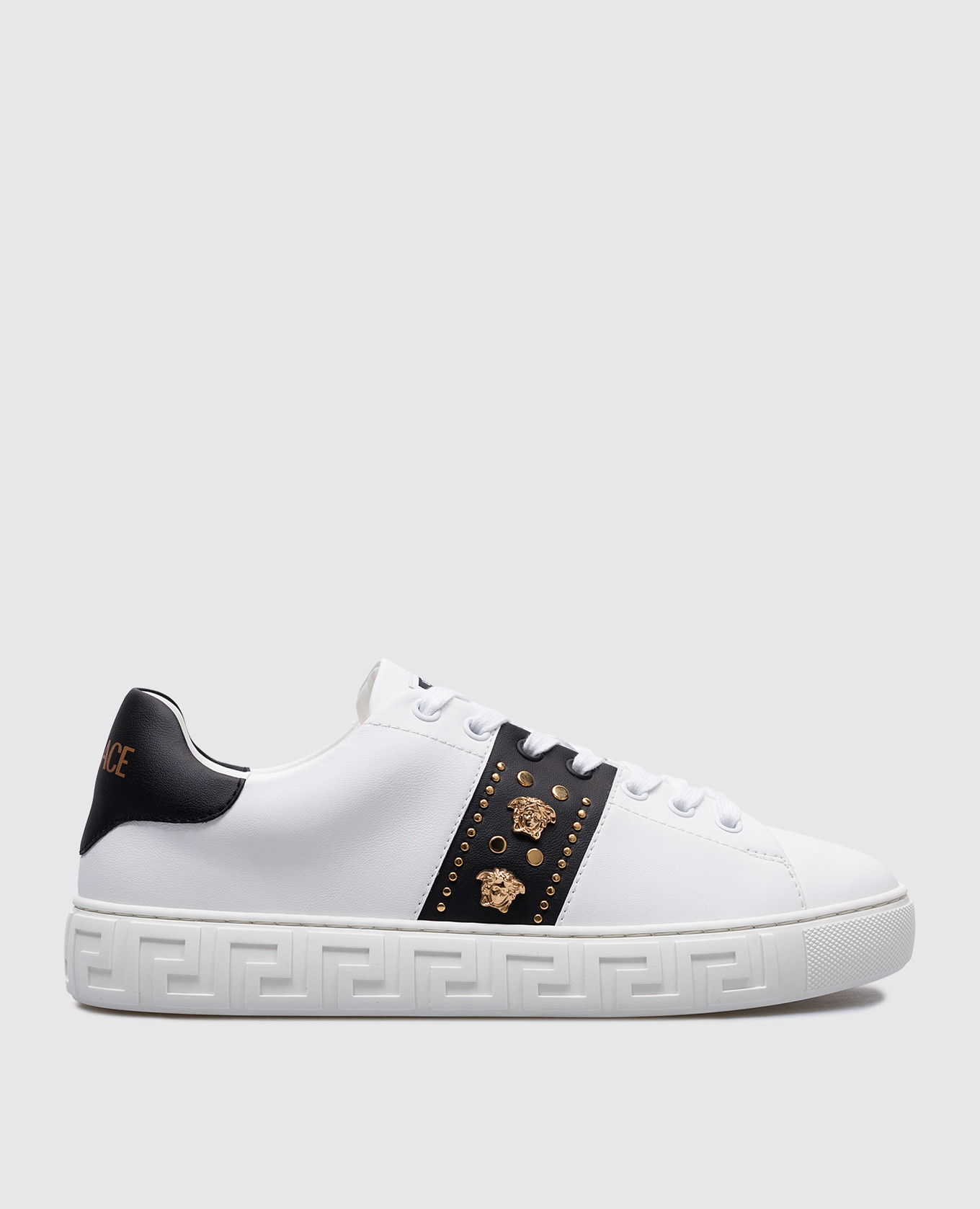 White Greca sneakers with logo Versace