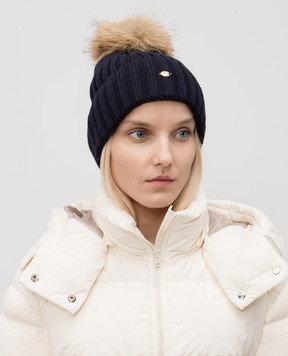 Goldbergh Blue UNA hat with wool GB60002253