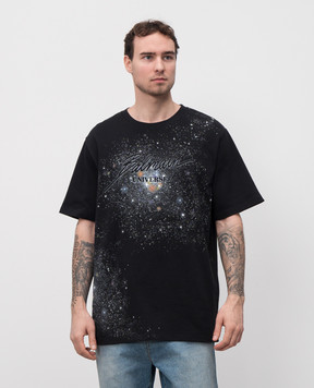 Balmain Black Universe T-shirt EH0EG010GE77