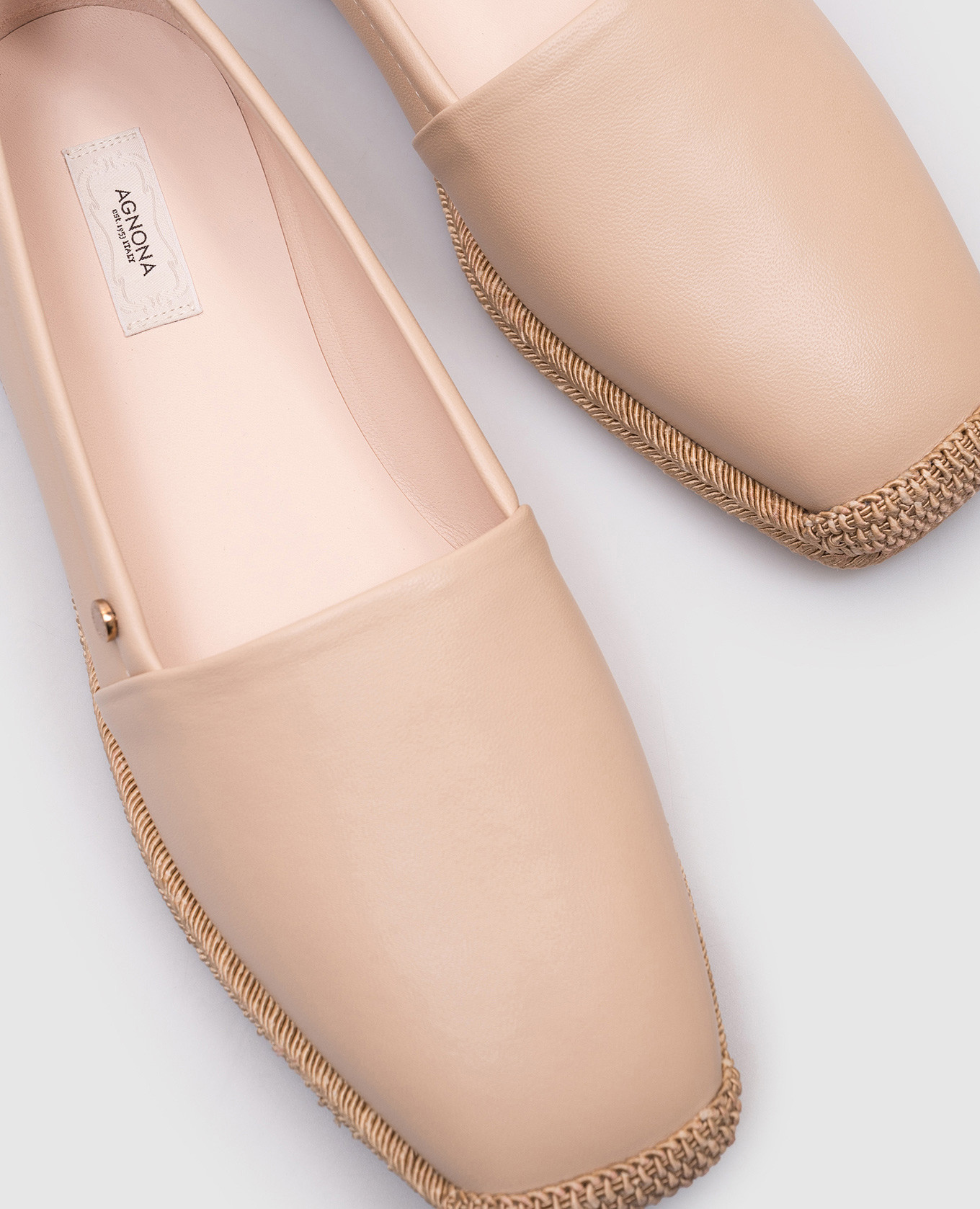Beige leather espadrilles Agnona 5