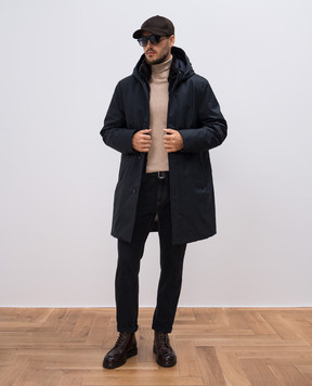 MooRER Blue down jacket VANNES VANNESADS