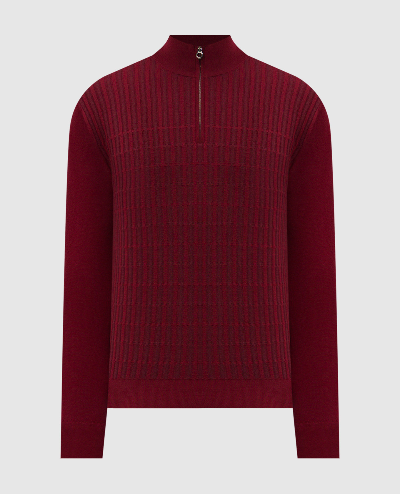 

Burgundy wool, cashmere and silk polo Stefano Ricci