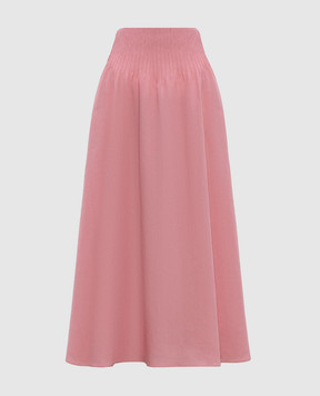 Gabriela Hearst Pink Penelope linen midi skirt 2253061LA003