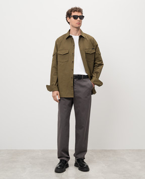 Dolce&Gabbana Gray pants with logo patch GP0C2DG8LR1