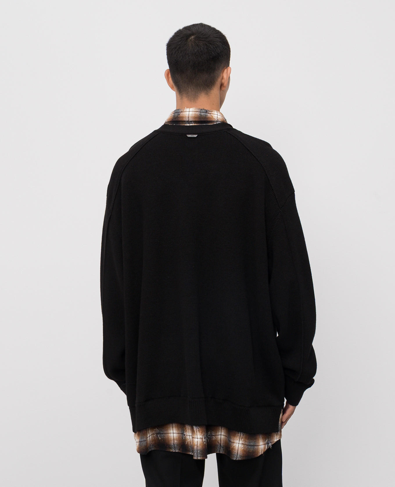 Black double-layer cardigan with wool Juun.j 4