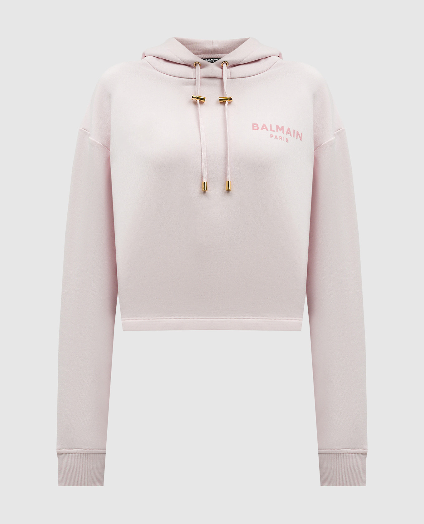 

Pink hoodie with textured logo Balmain