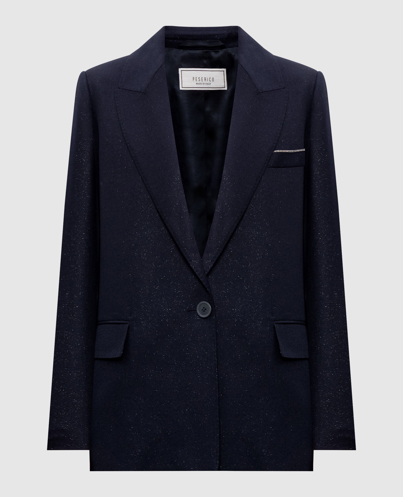Blue wool jacket with lurex Peserico