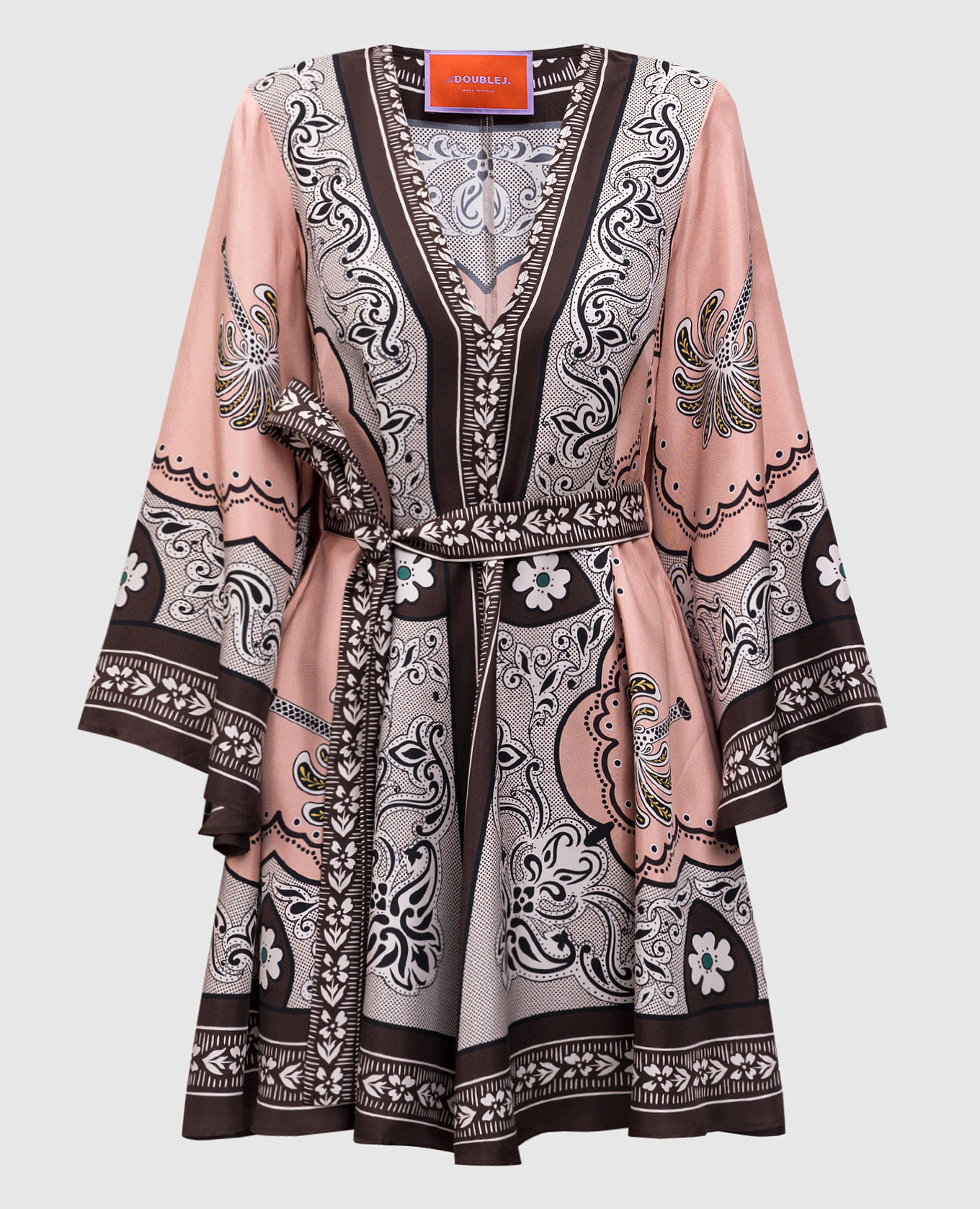 

Magnifico pink printed silk mini dress La DoubleJ