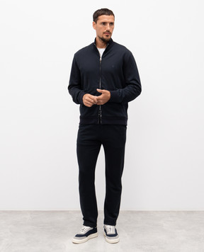 Brett Johnson Blue sports jacket with embroidered emblem FW25J86J102NAV