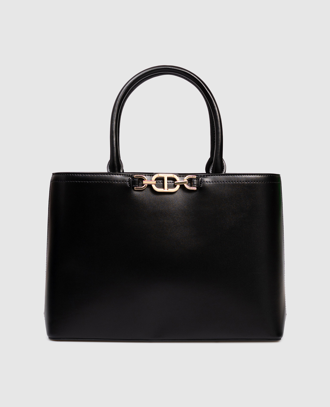 

Black tote bag with logo Twinset