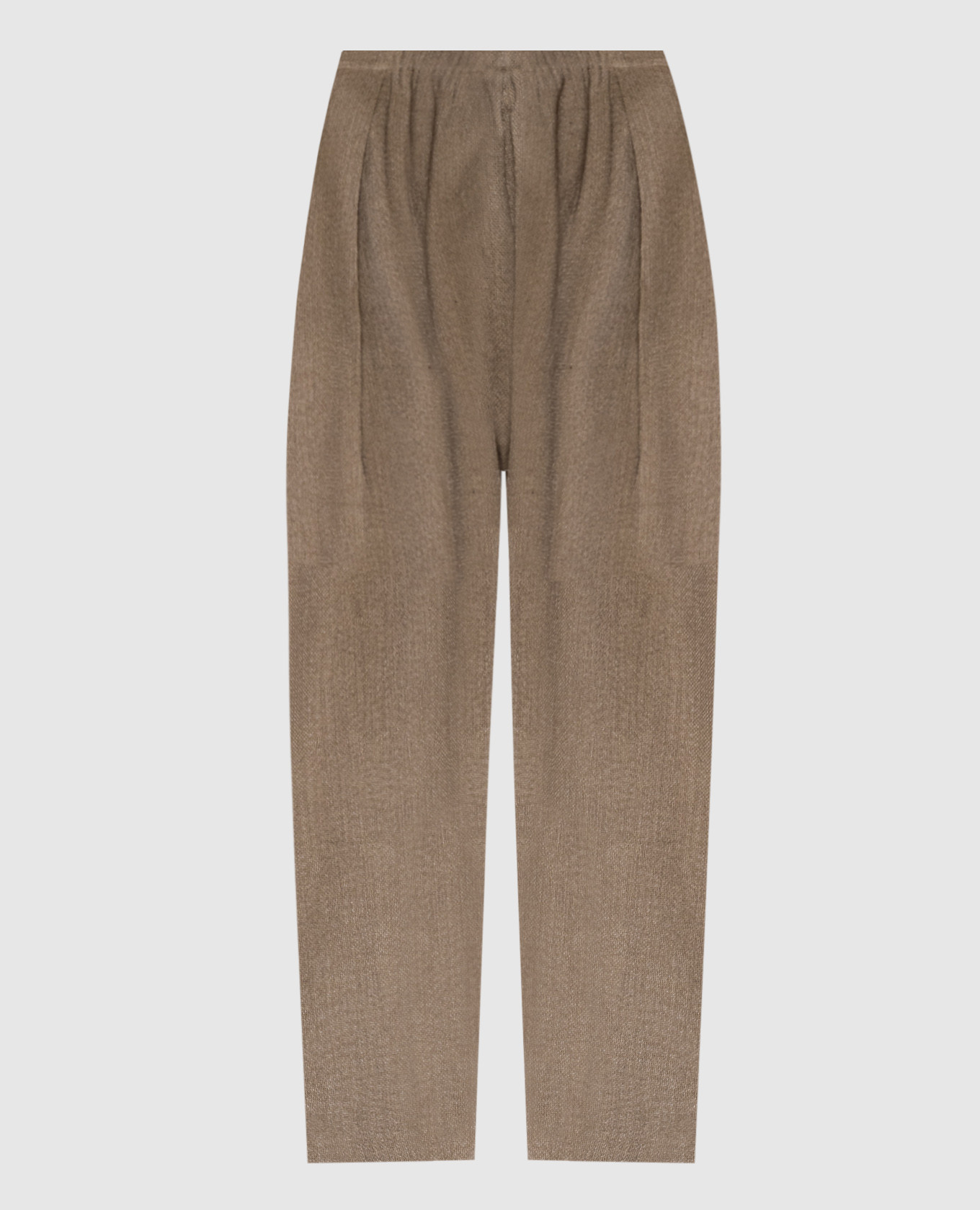 

Beige silk and linen pants BOBOUTIC