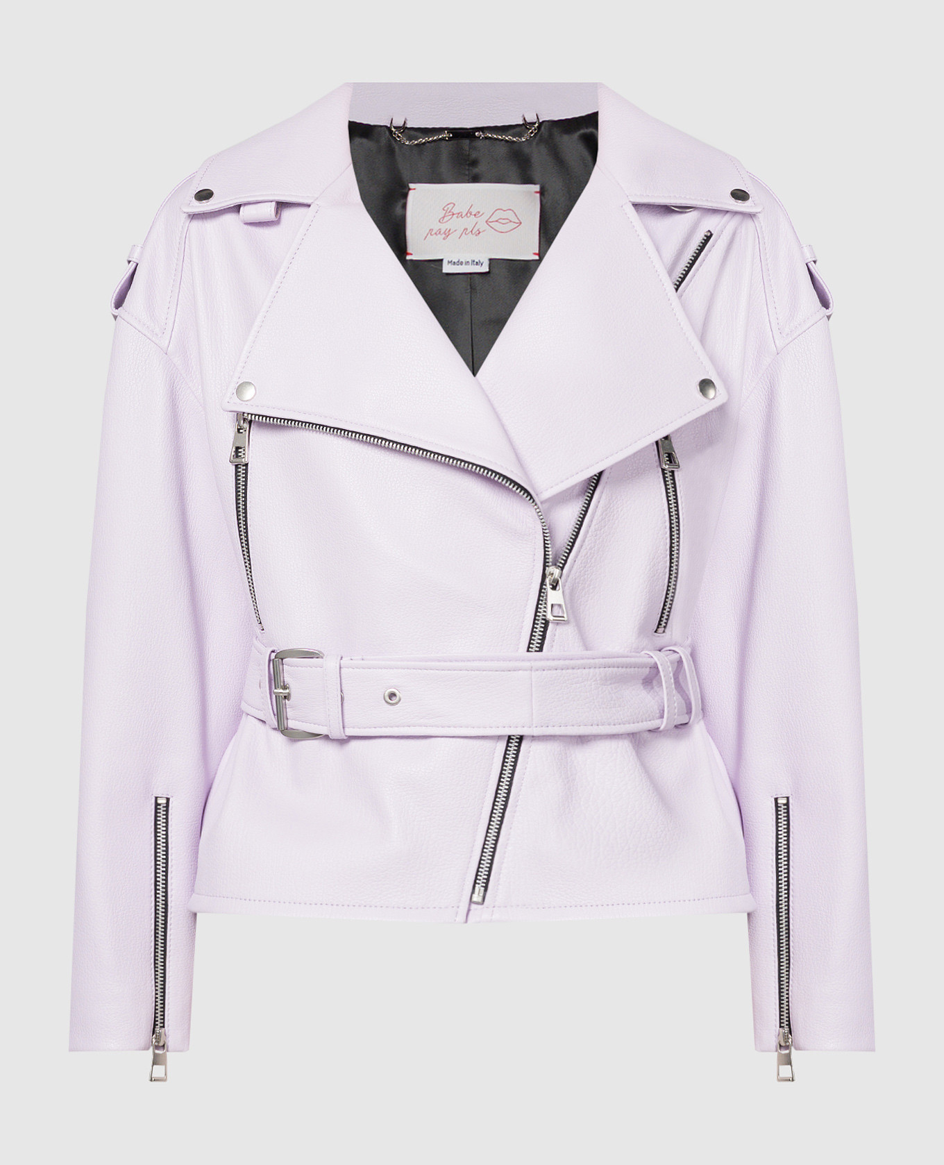 

Purple leather jacket Babe Pay Pls, Violet