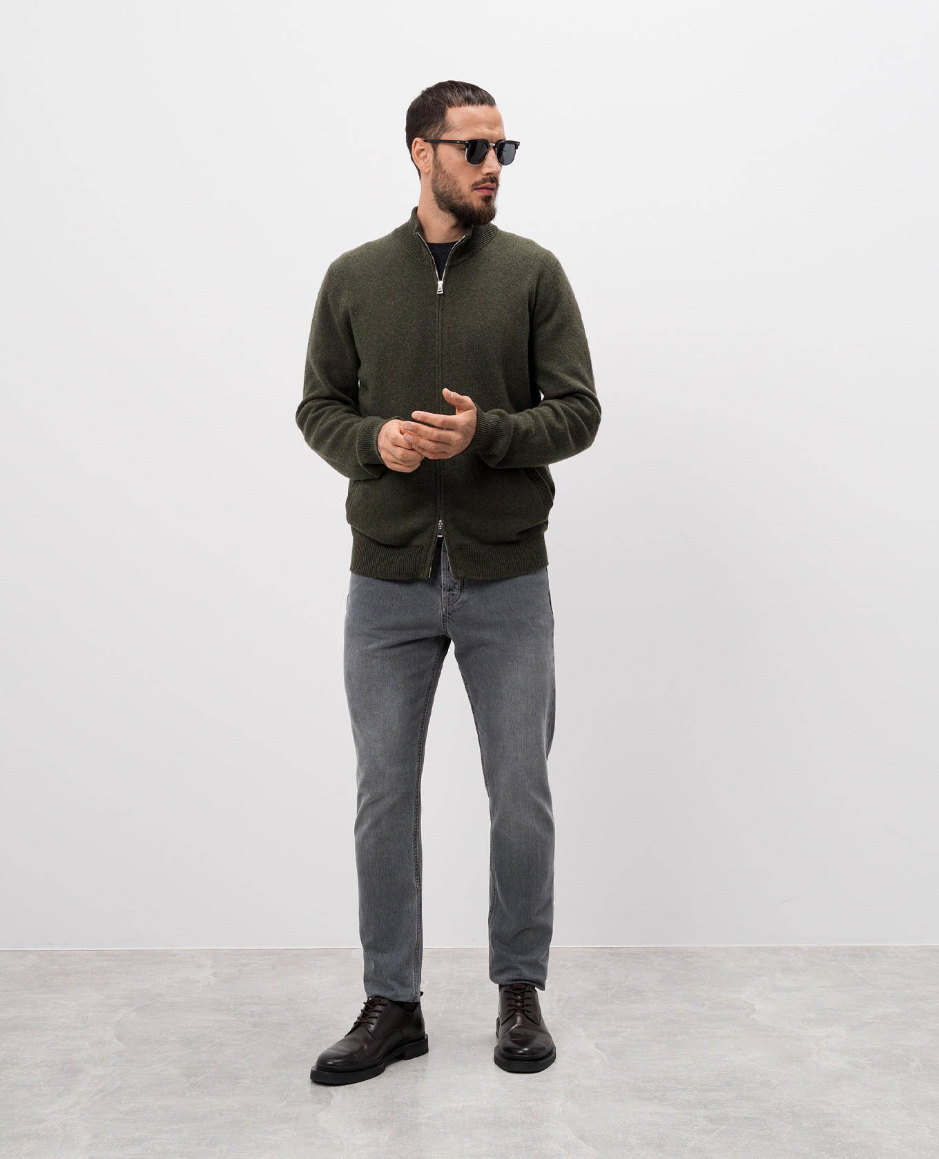 Green cashmere cardigan Cashmere&Whiskey 2